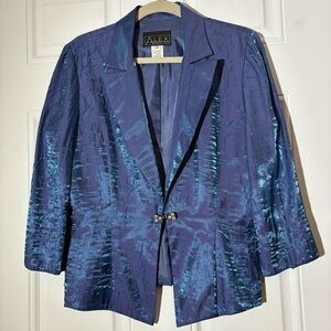 Alex Evenings Satin Jacket, Size 8
